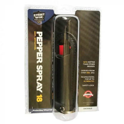 1/2 Oz Halo with Holster Black Pepper Spray