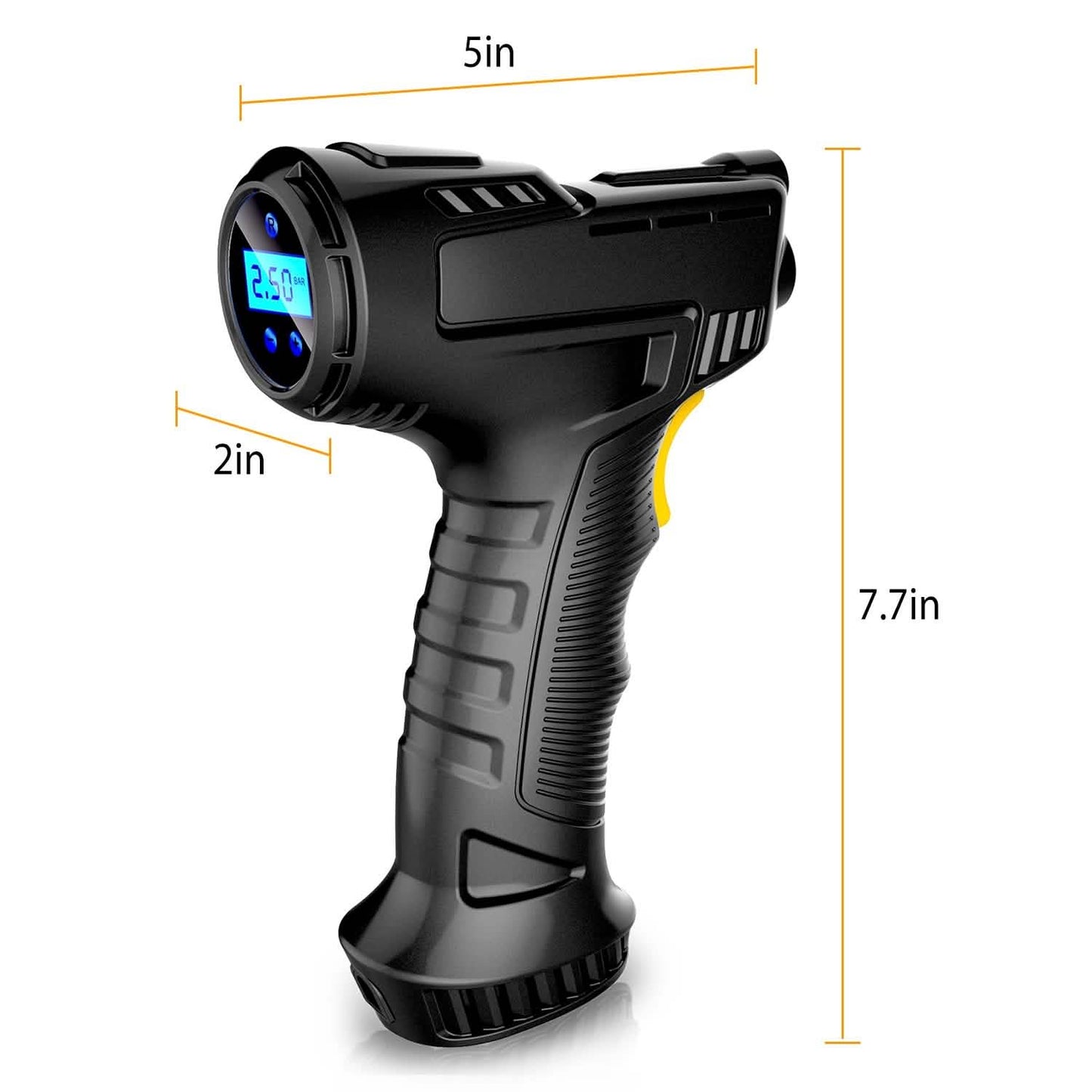 12V Digital Car Tire Inflator with LED Light 150 PSI