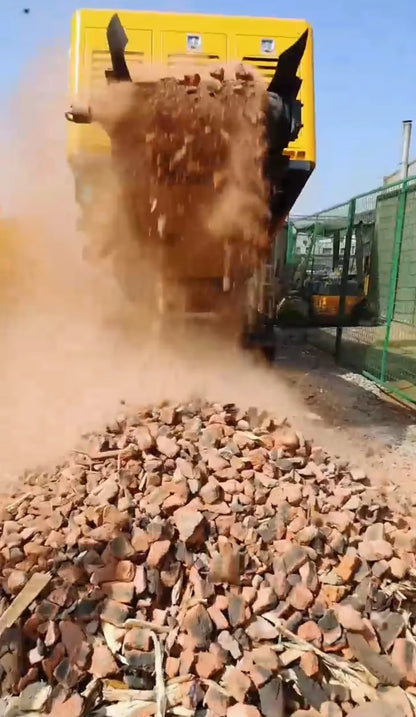 MONDE EPA Engine Mobile Double-shaft Shredder Tyre Shredder Mobile Shredder