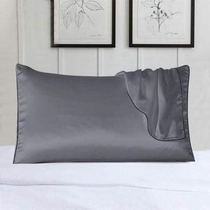 2-Pack: 100% Silk Pillow Cover with Trim