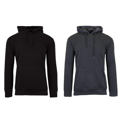 2-Pack: Men’s Fleece Pullover Hoodie