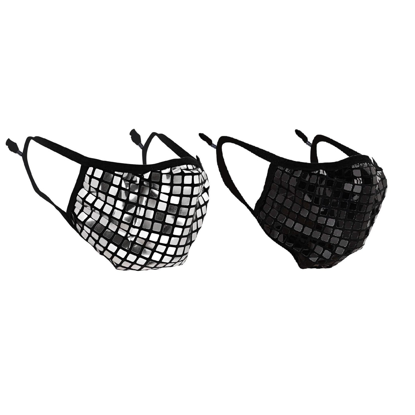 2-Pack: Reusable Fitted Fabric PVC Mask