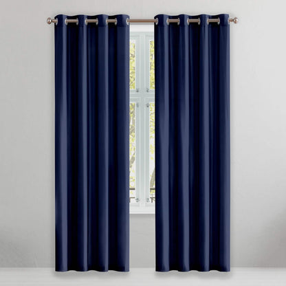 2-Piece Set: Solid Blackout Thermal Window Curtain Pair Panel