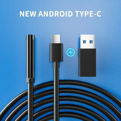 5.5/7.0MM Type-C Endoscope Camera IP67 Waterproof with 6 Adjustable LEDs USB Android Flexible Inspection Borescope for Phone PC