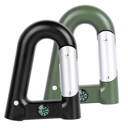 2200 mAh Powerbank with Emergency Flashlight Compass Carabiner-Shaped