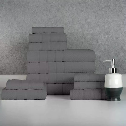 12-Piece: Bibb Home Egyptian Cotton Towel Set