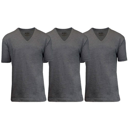 3-Pack: Galaxy By Harvic Men's Egyptian Cotton V-Neck Undershirt