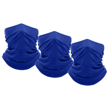 3-Pack: Moisture Wicking Breathable Stretch Gaiter Neck Face Mask