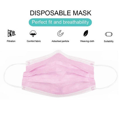 3-Ply Disposable Non-Medical Sanitary Surgical Earloop Face Mask Lot