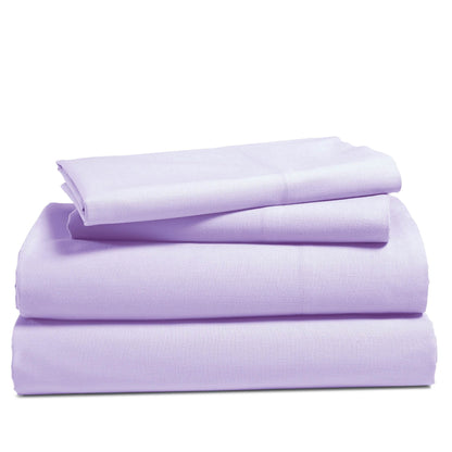 4-Piece Set: 100% Cotton Super Soft Solid Sheet