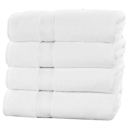 4-Piece Set: 550 GSM Zero Twist Cotton Bath Towels