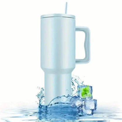 40oz Tumbler with Handle, Lid and Straw Insulated Cup Reusable Stainless Steel