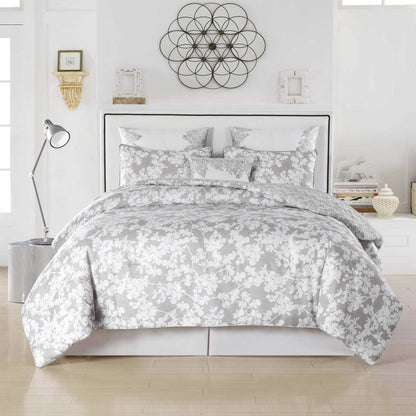 6-Piece: Kensie Oversized Queen Floral Comforter Set
