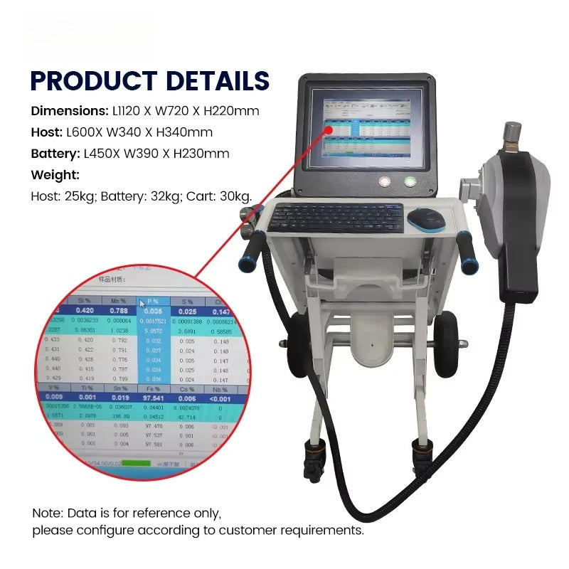 Spectroscopy System for Alloy Testing YB-6600 Industrial Mobile Metal Analyzer | Optical Emission