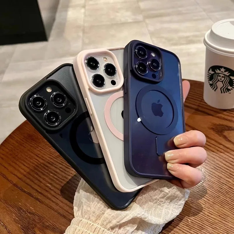 Luxury Armor For Magsafe Magnetic Wireless Charging Case For iPhone 11 12 13 14 15 16 Pro Max Plus Shockproof Hard Cover