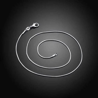 925 Sterling Silver 1mm Necklace Chain