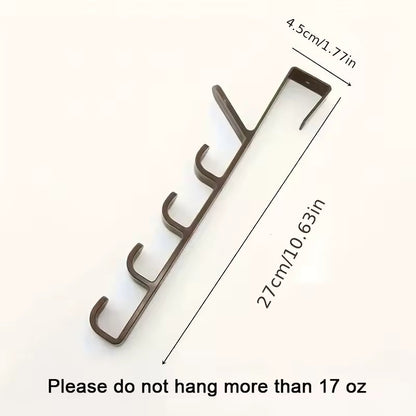 4-Hook Over-the-Door Adjustable Clothing & Bag Organizer