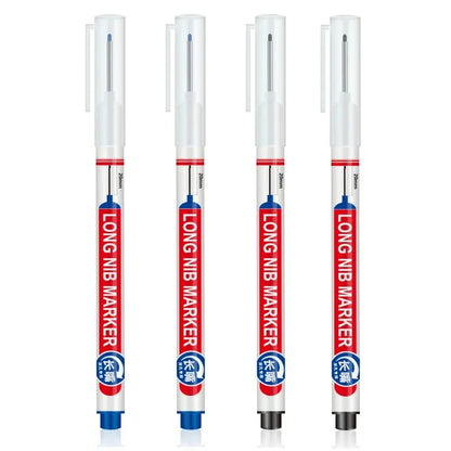 4Pcs/Set 20mm Deep Hole Long Nib Head Markers For Metal Perforating Pen Waterproof Bathroom Woodworking Decoration Multi-Purpose