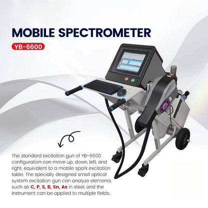 Spectroscopy System for Alloy Testing YB-6600 Industrial Mobile Metal Analyzer | Optical Emission