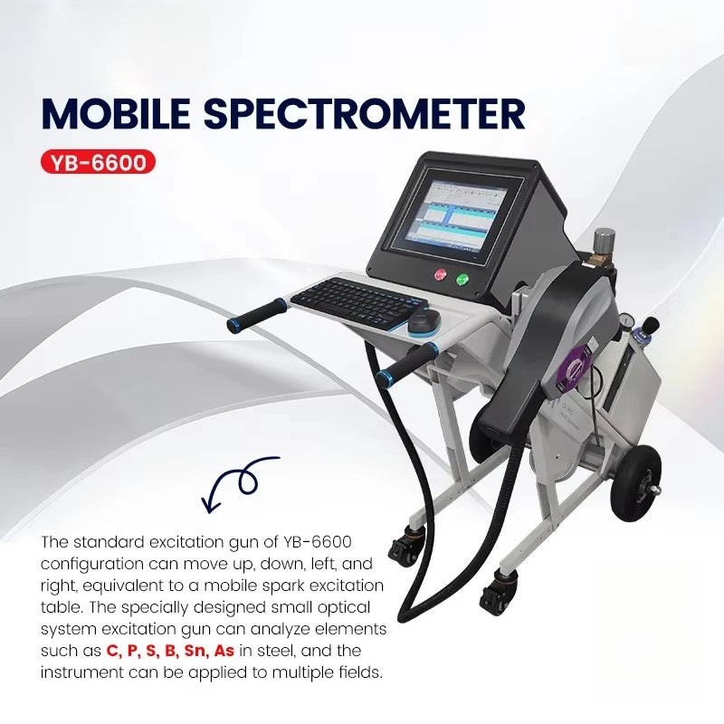 Spectroscopy System for Alloy Testing YB-6600 Industrial Mobile Metal Analyzer | Optical Emission