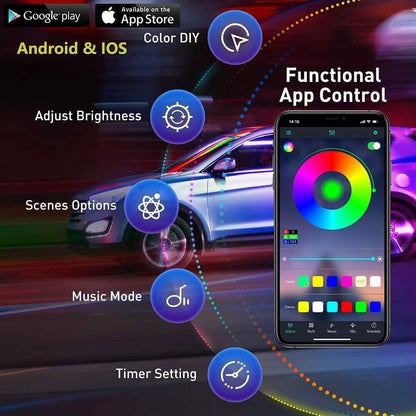 Car LED Strip Ambient Light Kit