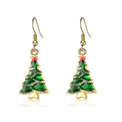 Christmas Ear Decor Hooks Creative Ladies Holiday Earrings