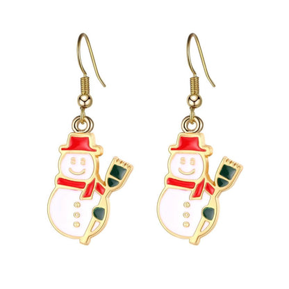Christmas Ear Decor Hooks Creative Ladies Holiday Earrings