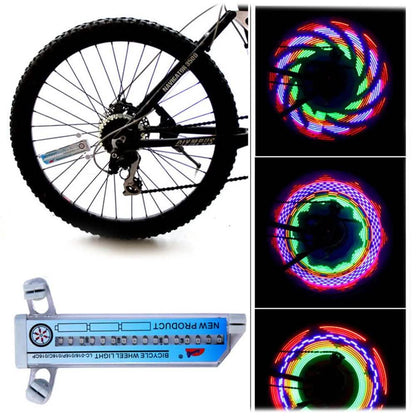 Colorful Rainbow 32 LED Wheel Signal Lights for Cycling Bikes Bicycles Outdoor