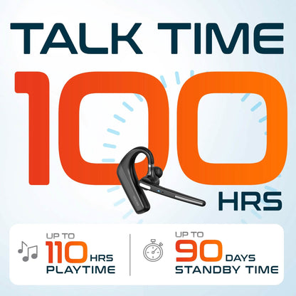 Delton 90X Wireless Bluetooth Headset with Noise Cancelling Mic and Charging Case