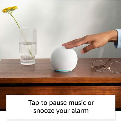 Echo Dot (5th Gen, 2022 Release) With Bigger Vibrant Sound, Helpful Routines and Alexa (Refurbished)