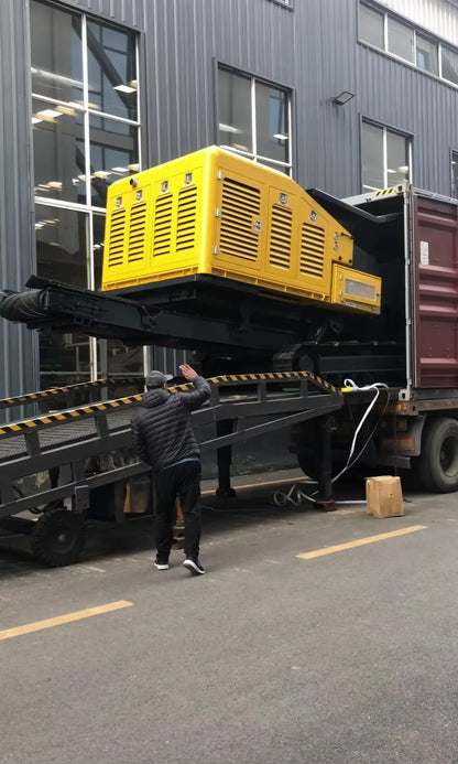 MONDE EPA Engine Mobile Double-shaft Shredder Tyre Shredder Mobile Shredder