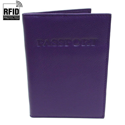 Genuine Leather RFID Passport Holder