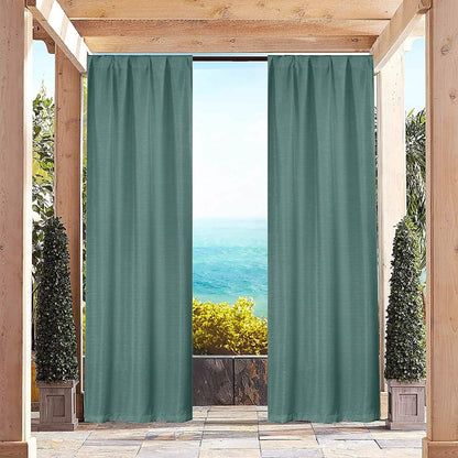 Heavy-Textured Indoor-Outdoor Blackout Curtains Pair Panel