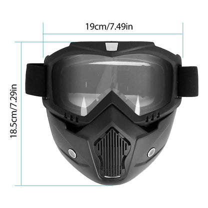 Mask Riding Goggle with Adjustable Non-slip Trip Mouth Filter