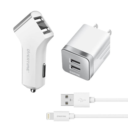 Overtime Dual iPhone Car Charger Set