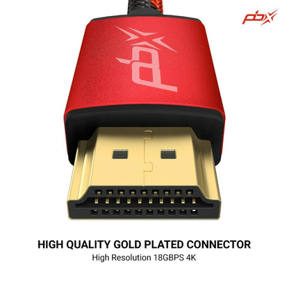 PBX 4K HDMI 2.0 Cable High Speed 18Gbps Braided Cord