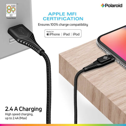Polaroid Apple MFi Certified 5 Ft. Lightning Cable