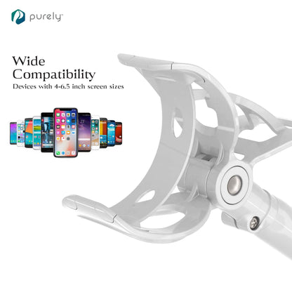 Purely Gooseneck Phone Holder - Flexible Arm Cell Phone Stand for Desk