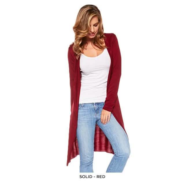 Stylish Long Hooded Cardigan - Assorted Colors