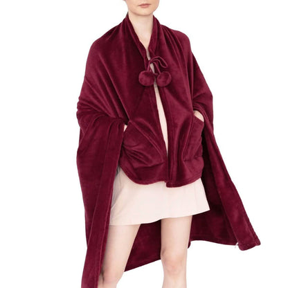 Ultra-Plush Faux Fur Fleece Wearable Blanket