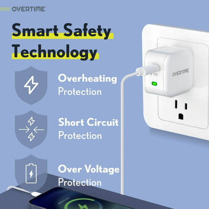 USB C Charger, Overtime 20W iPhone Fast Charger for iPhone and Android PD 3.0
