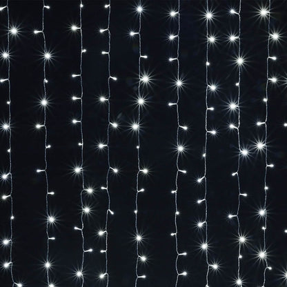 White 100 Led Rope Curtain Fairy Lights Outdoor