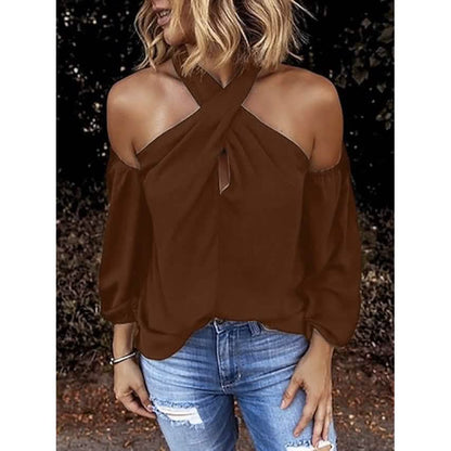 Women's Solid Color Halter Top