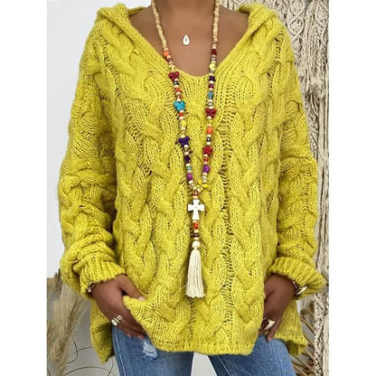 Women's Sweater Oversized Pullover Jumper Knitted Solid Color